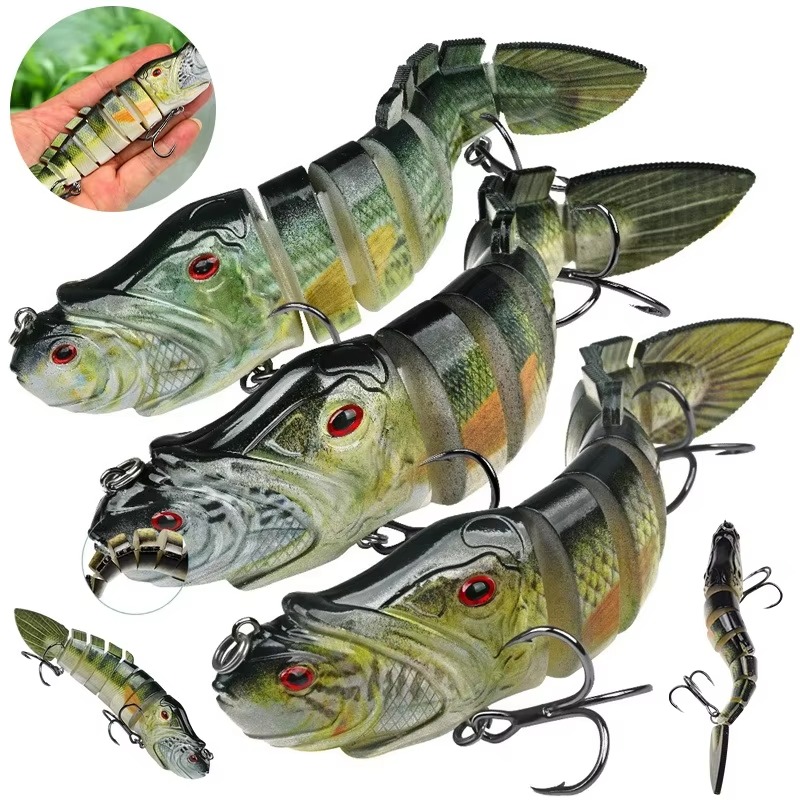 Fishing Lure Popper - 8 Eklemli Gerçekçi Yem 8 Bölümlü