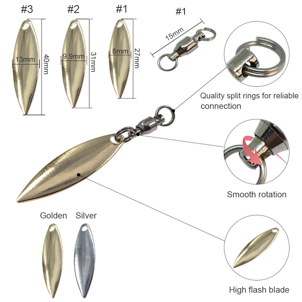 10 adet Willowleaf Bıçakları S - Fishing Lure Buzzbait incelemesi ve fiyatı