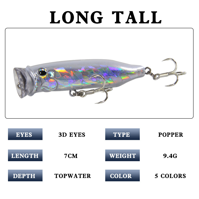 5 Adet Yüzey Su Popper Balıkçı - Fishing Lure Popper incelemesi ve fiyatı