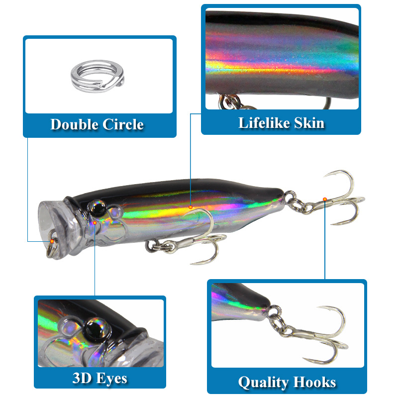 5 Adet Yüzey Su Popper Balıkçı - Fishing Lure Popper incelemesi ve fiyatı